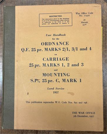 USER HANDBOOK FOR ORDNANCE MARKS