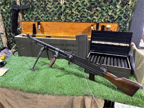 Deactivated Italian Bren MK II Complete With Spare Barrel And Transit Case