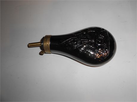 POWDER FLASK - NEW - UNUSED - WITH OFF-SET .36 Cal SPOUT