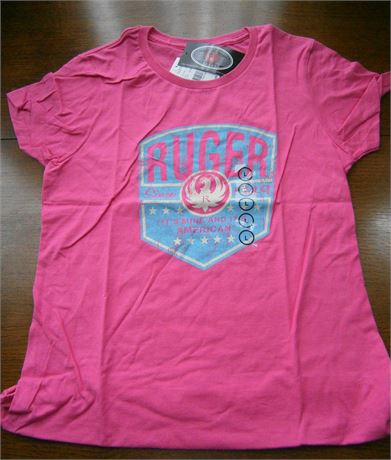 Ruger Ladies Large "Fitted" Hot Pink T Shirt .