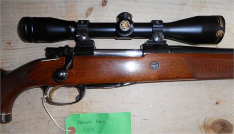 .243 MAUSER ACTION PARKER HALE RIFLE WITH RWS SCOPE - MODERATOR - SLIP - SLING