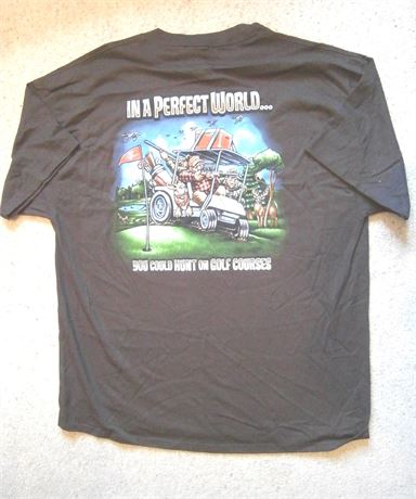 Brown Golf Course Hunting Extra Large T Shirt .