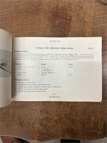M.O.D. - RECOGNITION HANDBOOK - FOREIGN WEAPONS and EQUIPMENT