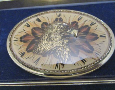 Eagles Head Belt Buckle .