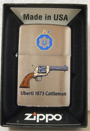 Uberti 1873 Cattleman Chrome Zippo Lighter .